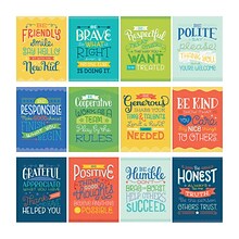 Carson Dellosa Education 8.5 x 11 Mini Posters: Positive Character Traits Poster Set, 12 Pieces (C