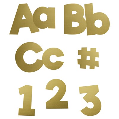 Carson Dellosa Education Sparkle + Shine 4" EZ Letters, Gold Foil, 219 Pieces/Pack, 2 Packs (CD-130094-2)