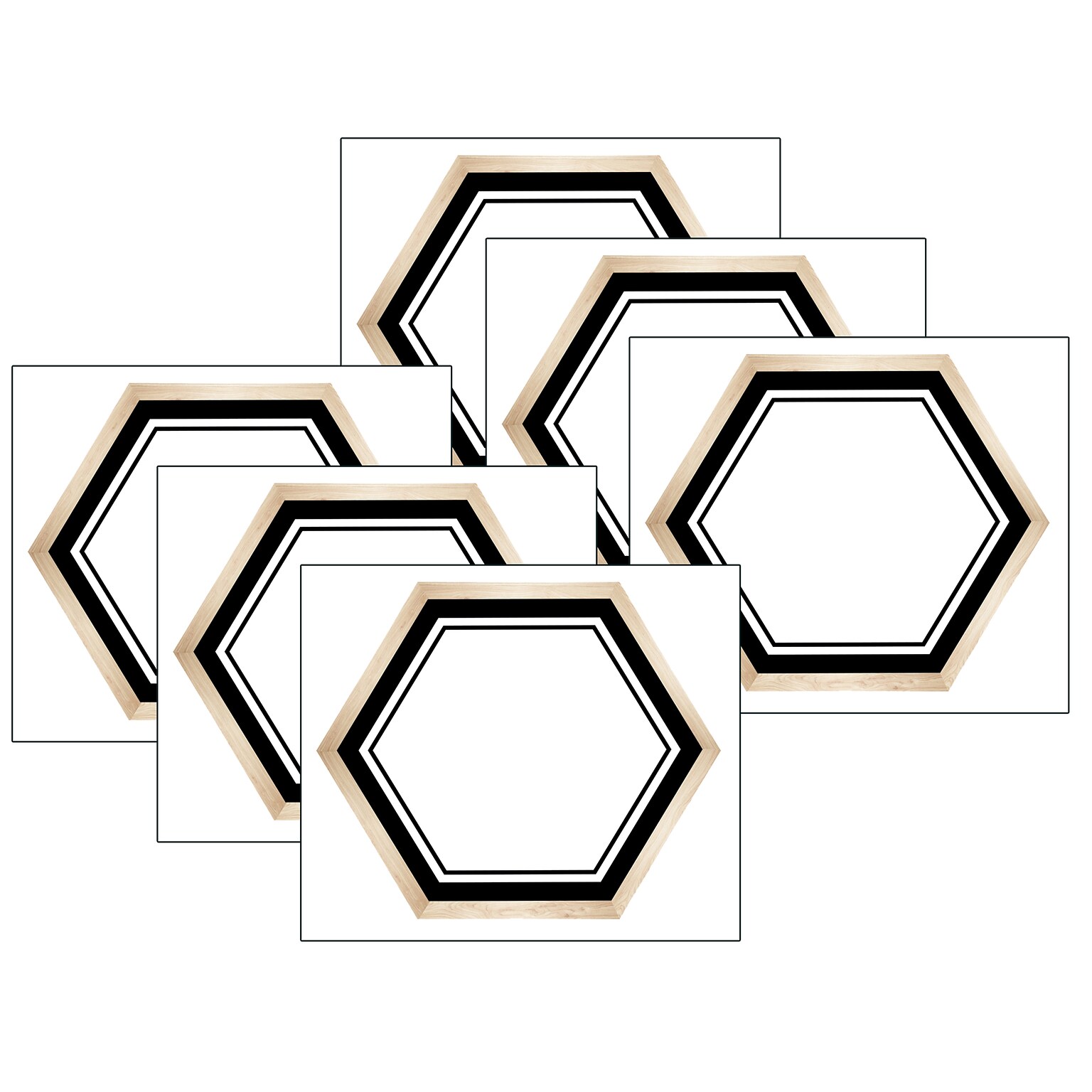 Schoolgirl Style™ Simply Boho Hexagons Name Tags, 3 x 2.5, 40 Per Pack, 6 Packs (CD-150079-6)