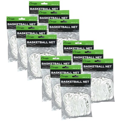 Champion Sports Economy Basketball Net, White, Pack of 12 (CHS400-12)