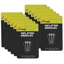 Champion Sports Inflating Needles for Air Pump, Silver, 3/Pack, 12 Packs (CHSINB-12)