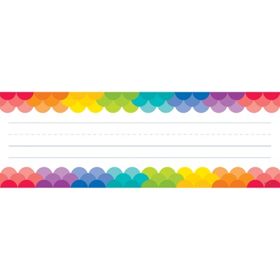 Creative Teaching Press® Rainbow Scallops Nameplates, 9.5" x 3.25", 36 Per Pack, 6 Packs (CTP4401-6)
