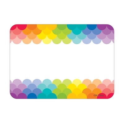 Creative Teaching Press Painted Palette Rainbow Scallops Name Tags, 3.5" x 2.5", 36 Per Pack, 6 Packs (CTP4821-6)