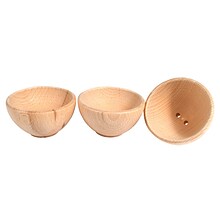TickiT® Wooden Bowls, Natural Wood, Set of 3 (CTU73929)