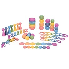 TickiT® Rainbow Wooden Super Set, Assorted Rainbow Colors, 84 Pieces (CTU73979)