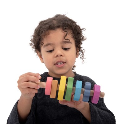 TickiT® Rainbow Wooden Shape Twister, Assorted Rainbow Colors (CTU74003)