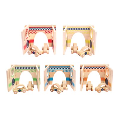 The Freckled Frog Happy Architect Wooden Play Set, Raceway, Set of 25 (CTUFF435)
