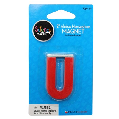 Dowling Magnets® 2" Alnico Horseshoe Magnet, Red, Pack of 3 (DO-731015-3)