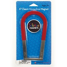 Dowling Magnets® 6 Classic Horseshoe Magnet, Red, Pack of 2 (DO-731023-2)