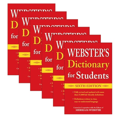Websters Dictionary for Students, Sixth Edition, Pack of 6