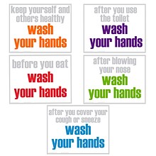 INSPIRED MINDS 11 x 14 Wash Your Hands Posters, Set of 5 (ISMIMHS51P)