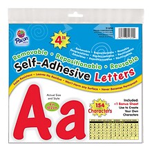 Pacon® 4 Self-Adhesive Cheery Font Letters, Red, 154 Characters (PAC51694)