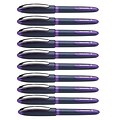 Schneider One Business Rollerball Pens, Violet Ink, Pack of 10 (PSY183008-10)