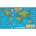 Popar 32 x 54 Kids World Map Interactive Wall Chart with Free App (RWPWC04)