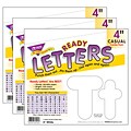 TREND 4 Uppercase/Lowercase Combo Pack Ready Letters, White, 182/Pack, 3 Packs (T-79905-3)