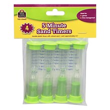Teacher Created Resources Sand Timers, Small, 5 Minute, 4 Per Pack, 6 Packs (TCR20662-6)