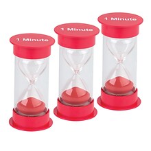 Teacher Created Resources Sand Timer, Medium, 1 Minute, Pack of 3 (TCR20756-3)