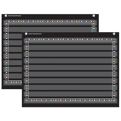 Teacher Created Resources Chalkboard Brights Mini Pocket Chart, 17 x 22, Pack of 2 (TCR20774-2)