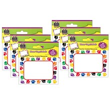 Teacher Created Resources Colorful Paw Prints Name Tags, 3.5 x 2.5, 36 Per Pack, 6 Packs (TCR5168-