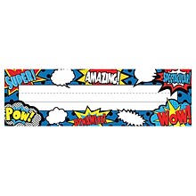 Teacher Created Resources Superhero Flat Nameplates, 3.5 x 11.5, 36 Per Pack, 6 Packs (TCR5588-6)