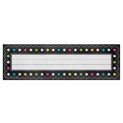 Teacher Created Resources® Chalkboard Brights Flat Nameplates, 3.5 x 11.5, 36 Per Pack, 6 Packs (T