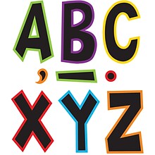 Teacher Created Resources 7 Fun Font Letters, Electric Bright Colors, 120 Pieces/Pack, 3 Packs (TCR