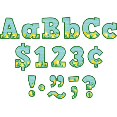 Teacher Created Resources® 4 Bold Block Letters Combo Pack, Lemon Zest, 230 Characters Per Pack, 3
