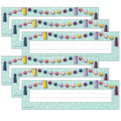 Teacher Created Resources® Oh Happy Day Nameplates, 3.5 x 11.5, 36 Per Pack, 6 Packs (TCR9058-6)