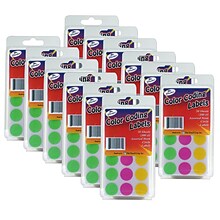 The Pencil Grip™ Color Coding Circle Labels, Neon, 180 Per Pack, 12 Packs (TPG460-12)