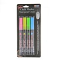 Marvy Uchida® Bistro Chalk Markers, Extra Fine Tip, Fluorescent Colors, Pack of 4 (UCH4854A)
