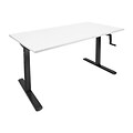 Mount-It! 55W Manual Adjustable Standing Desk, White/Black (MI-18070)