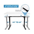 Mount-It! 48W Manual Adjustable Standing Desk, White/Black (MI-18069)