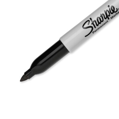 Sharpie Permanent Markers, Fine Tip, Black, 5/Pack (30665)