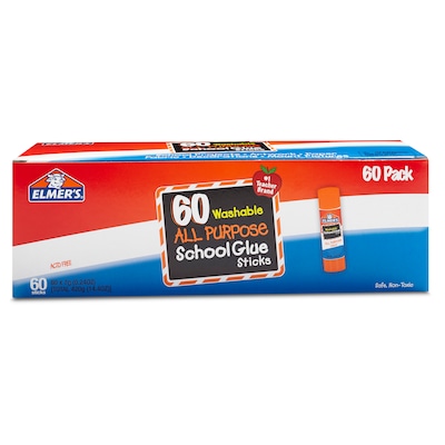 Elmers All Purpose School Glue Sticks, 0.24 oz., 60/Pack (E501)