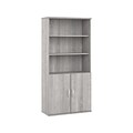 Bush Business Furniture Studio A 73H 5-Shelf Bookcase with Adjustable Shelves, Platinum Gray Lamina