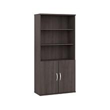 Bush Business Furniture Studio A 73H 5-Shelf Bookcase with Adjustable Shelves, Storm Gray Laminated