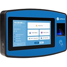 uAttend Biometric Fingerprint Touch Tablet Time Clock System, Blue/Black (NX2500)