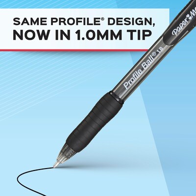 Paper Mate Ballpoint Pen, Profile Retractable Pen, Medium Point, Assorted Ink, 8 Count (2097014)
