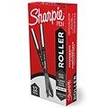 Sharpie Rollerball Pen, Arrow Point  Pen for Bold Lines, Black Ink, Dozen (2101305)