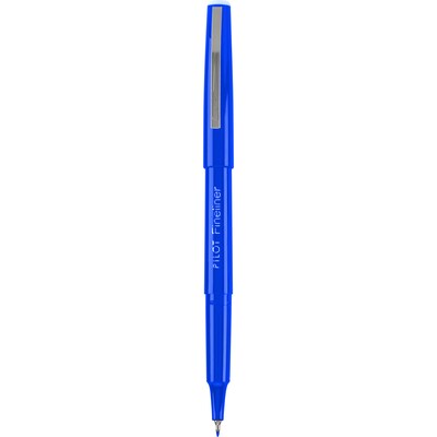 Pilot Fineliner Marker Pens, Fine Point, Blue Ink, Dozen (11014)