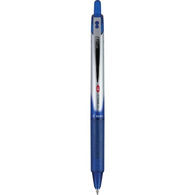 Pilot VBall RT Retractable Rollerball Pens, Fine Point, Blue Ink, Dozen (26207)