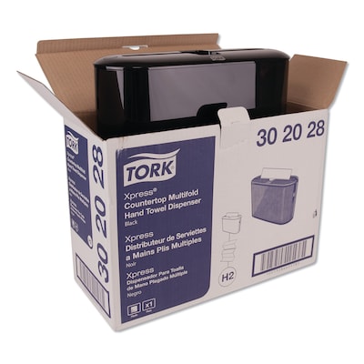 Tork® Xpress Countertop Towel Dispenser, 12.68 x 4.56 x 7.92, Black