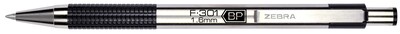 Zebra Pen F-301 Retractable Ballpoint Pens, Extra Bold, Black, Dozen (ZEB 27310)
