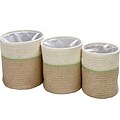 Honey-Can-Do Small Nesting Baskets with Handles, Green/White, 3/Set (STO-09534)