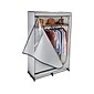 Honey-Can-Do 69" x 46" Portable Wardrobe Closet with Cover and Shelf Gray/Black, Steel/Polyester (WRD-09196)