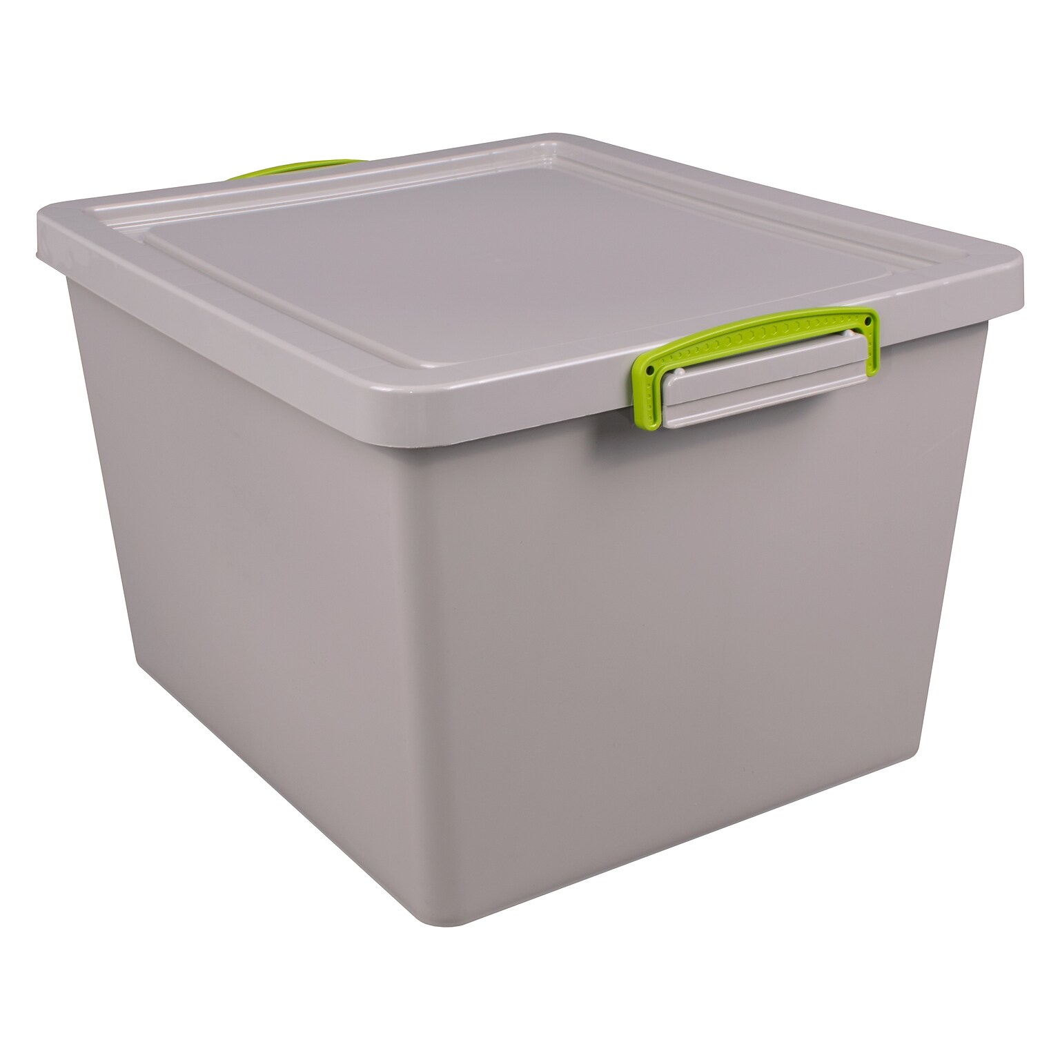 Really Useful Box 35.4 Qt. Latch Lid Storage Tote, Dove Gray (33.5PSTL-RECY-GREY)
