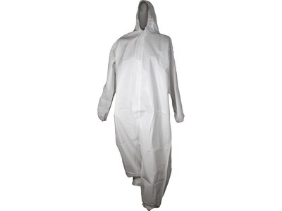 Unimed X-Large Coverall with Hood, White, 25/Carton (WMCH102700XL)