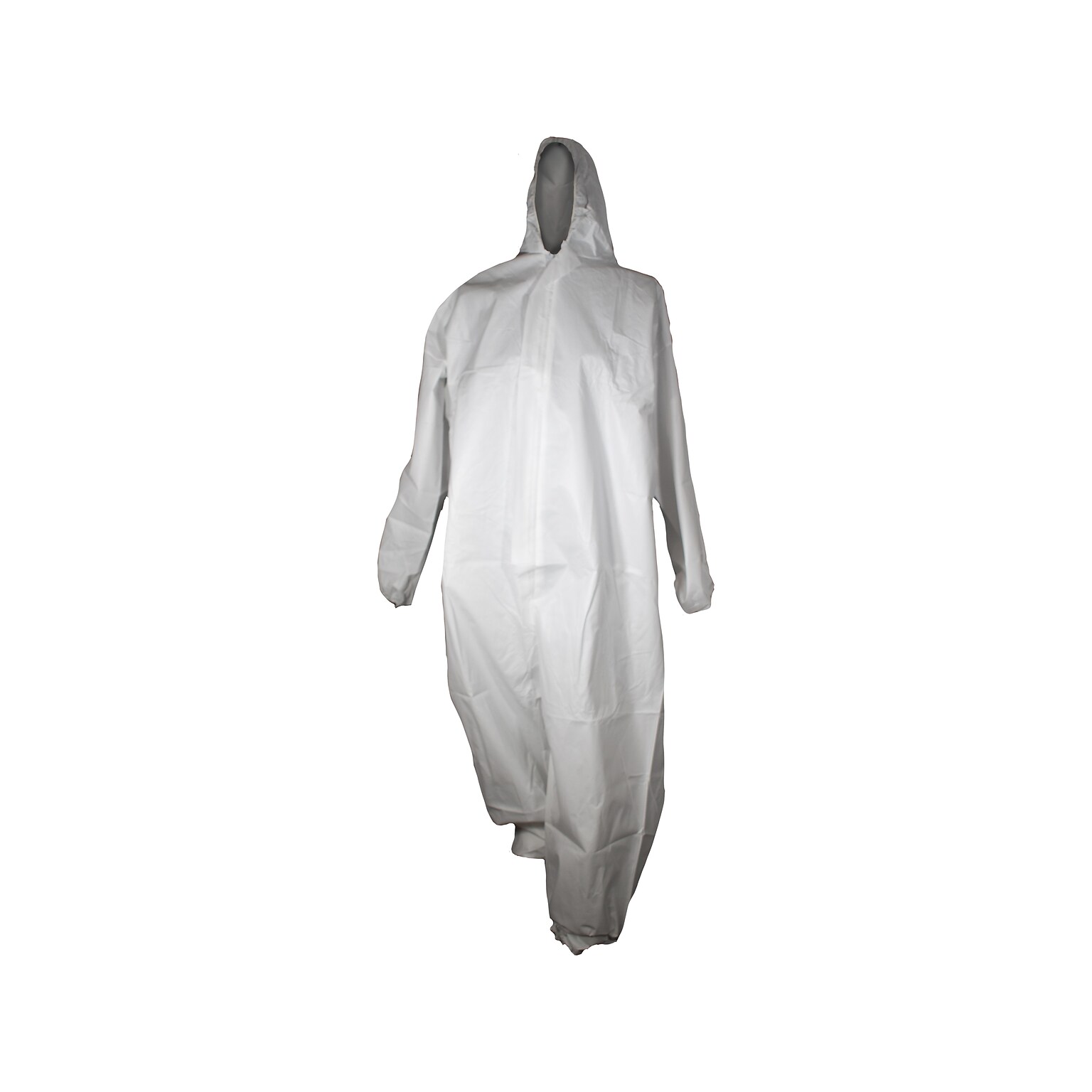 Unimed Medium Coverall with Hood, White, 25/Carton (WMCH102700M)