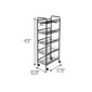 Honey-Can-Do 5-Shelf Metal Mobile Utility Cart with Lockable Wheels, Black (CRT-09585)