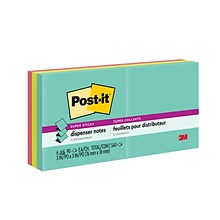 Post-it® Super Sticky Pop-up Notes, 3 x 3, Supernova Neons, 90 Sheets/Pad, 6 Pads/Pack (R330-6SSMI